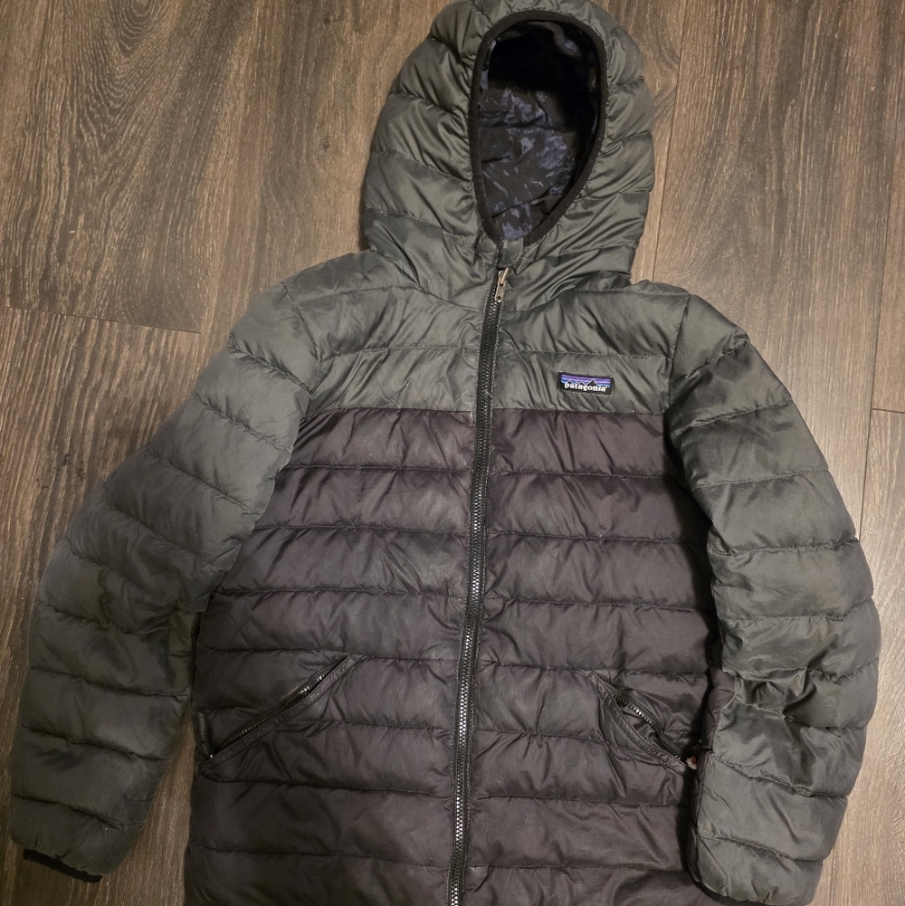 Black and Gray Puffer Jacket